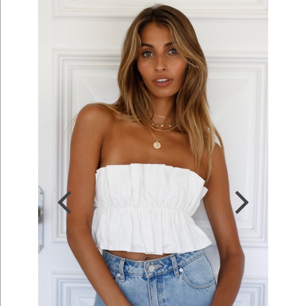 White Rose Crop Top from Mura Boutique